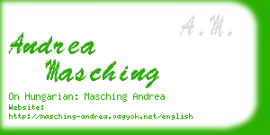 andrea masching business card